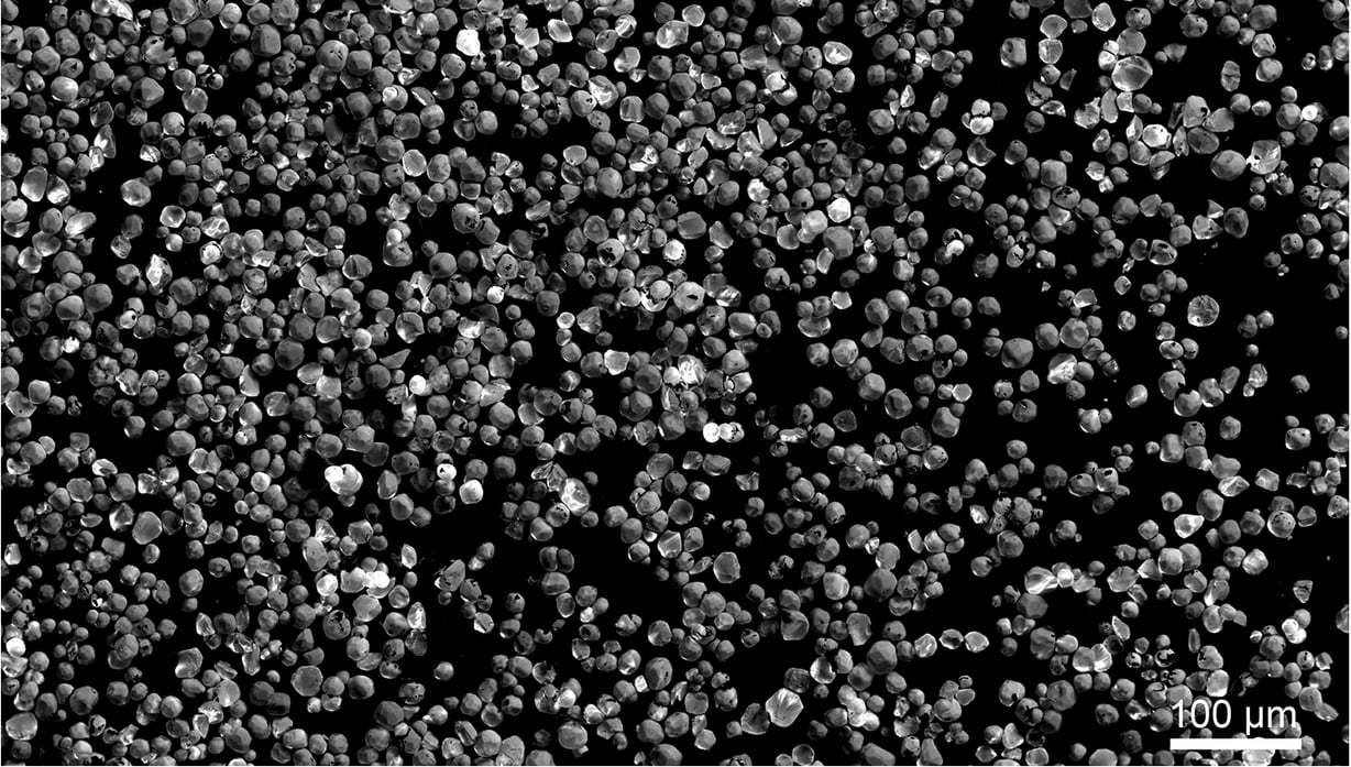 Panchromatic CL intensity map of YAG micropowder