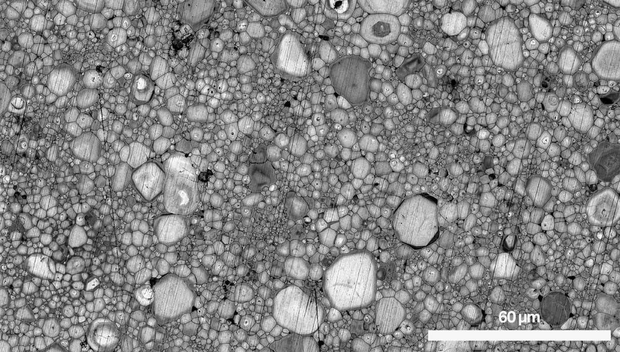 CL image from a polycrystalline YAG:Ce3+ phosphor