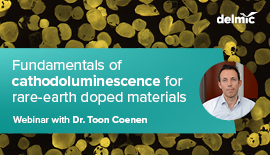 Cathodoluminescence for rare-earth doped materials